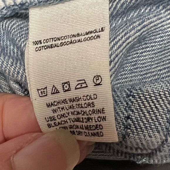 Free People We The Free Loving Good Vibrations Distressed Denim Shorts Sz 25 - Picture 7 of 7